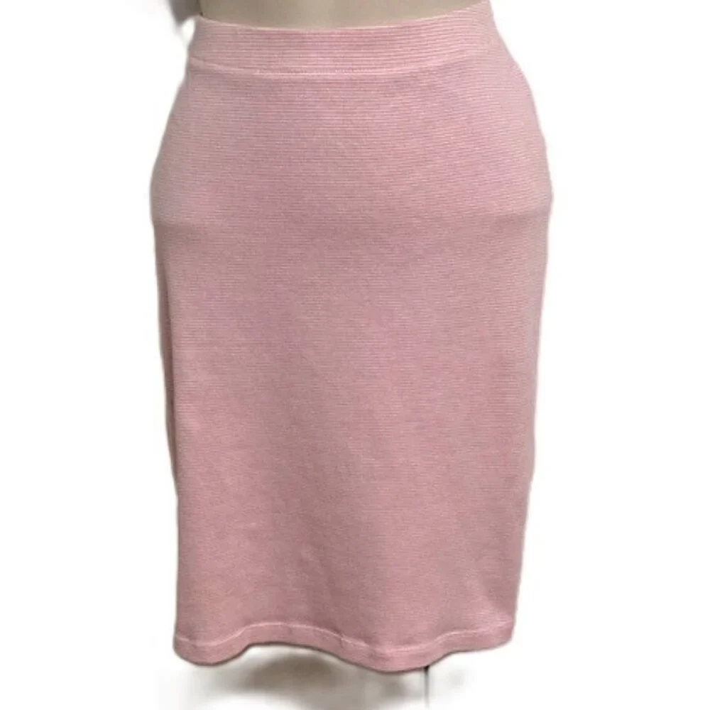 NICKI MINAJ Pastel Pink and White Striped Mini Skirt Womens Large